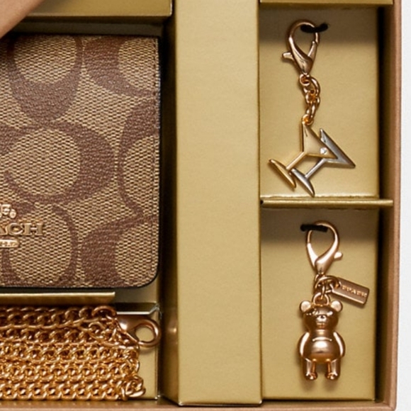 Coach Boxed Mini Wallet on a Chain with Charms - Picture 4 of 4